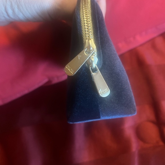 Christian Dior navy Velvet cosmetics bag - Picture 4 of 6
